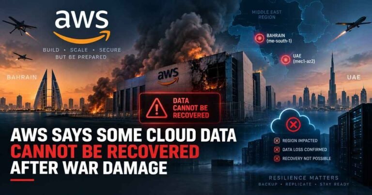 AWS cloud data loss in Bahrain and UAE after war damage