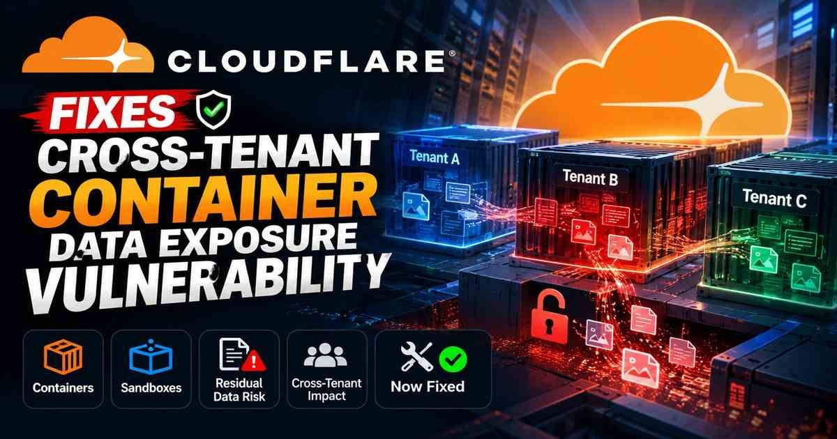 Cloudflare container data exposure vulnerability affecting Containers and Sandboxes