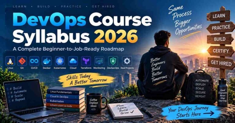 DevOps course syllabus 2026 complete beginner to job ready roadmap