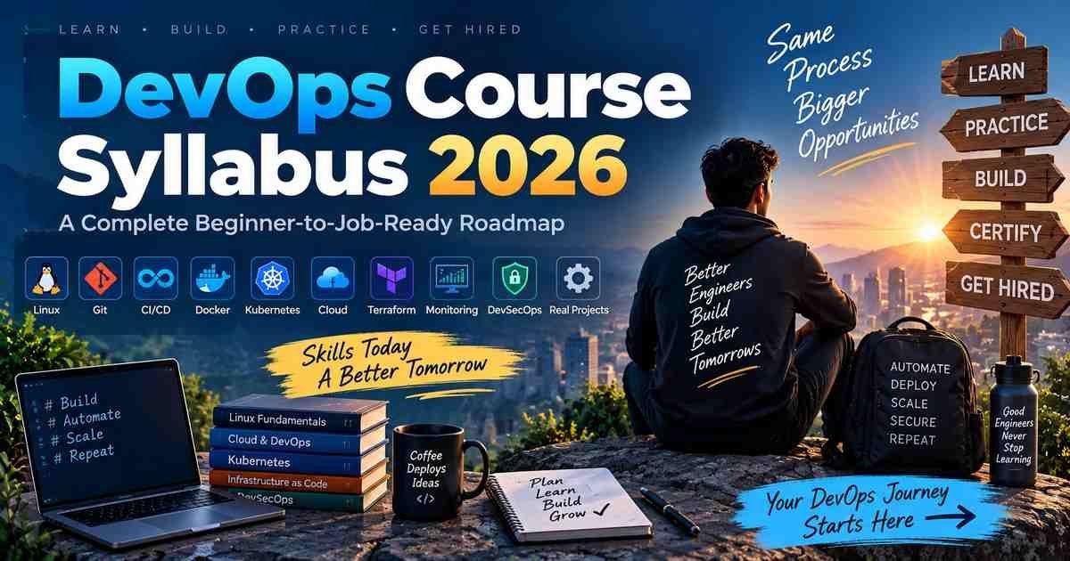 DevOps course syllabus 2026 complete beginner to job ready roadmap