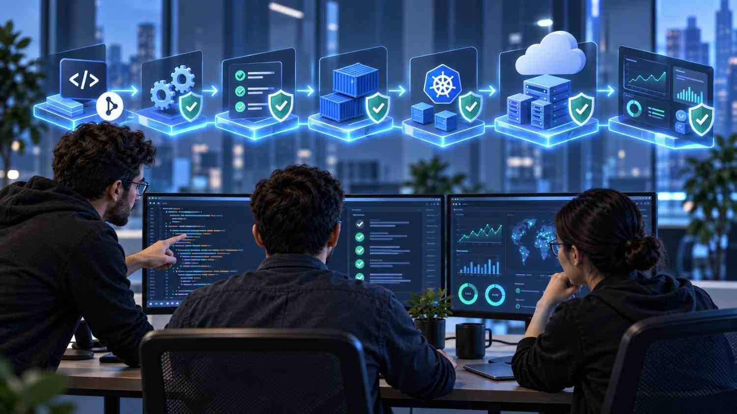 DevSecOps software supply chain security workflow with source code containers Kubernetes cloud and monitoring